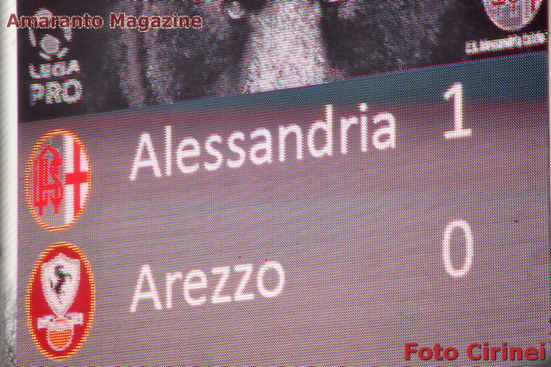 terza sconfitta di fila in trasferta per l'Arezzo